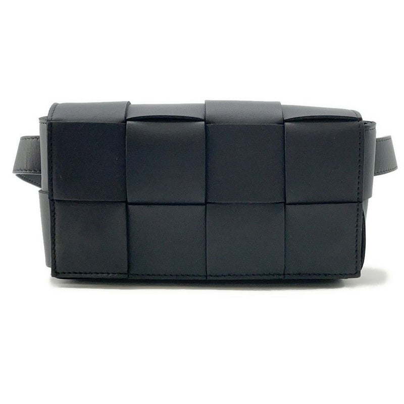 ボッテガヴェネタ ボディバッグ マキシイントレチャート カセット ベルトバッグ 668572 BOTTEGA VENETA 黒