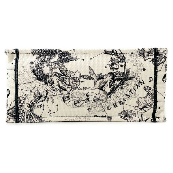 クリスチャン・ディオール トートバッグ ブックトート ゾディアック エンブロイダリー ミディアム M1296ZRHZ_M06E 白 黒