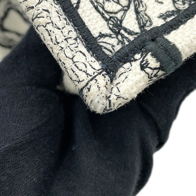 クリスチャン・ディオール トートバッグ ブックトート ゾディアック エンブロイダリー ミディアム M1296ZRHZ_M06E 白 黒