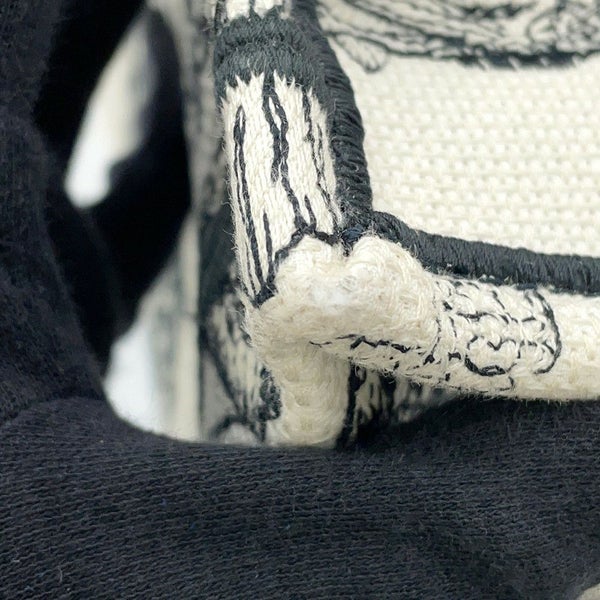 クリスチャン・ディオール トートバッグ ブックトート ゾディアック エンブロイダリー ミディアム M1296ZRHZ_M06E 白 黒