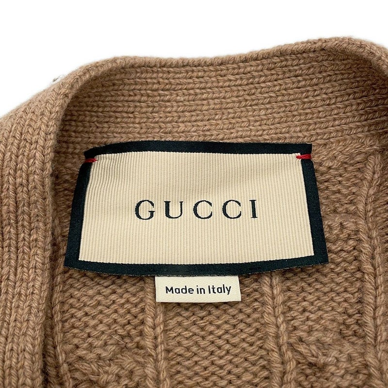 グッチ カーディガン シェリーライン ケーブルニットカーディガン カシミヤ メンズサイズM 673487 GUCCI アパレル