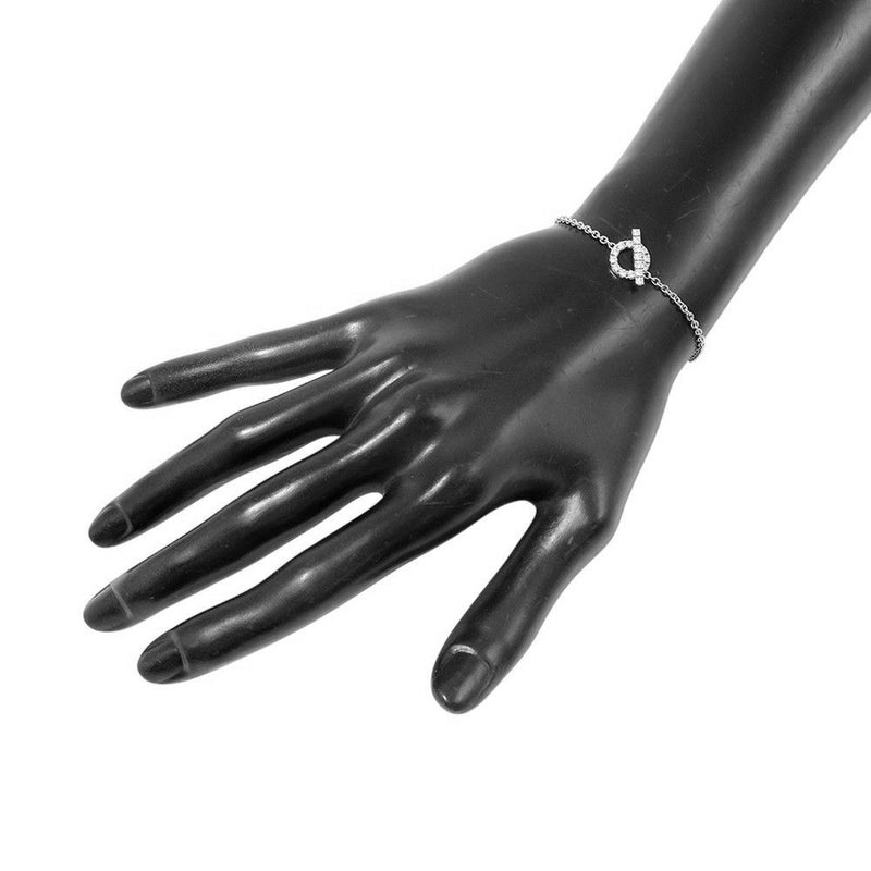 エルメス ブレスレット フィネス ダイヤモンド 18P 計0.55ct K18WGホワイトゴールド サイズST HERMES ジュエリー