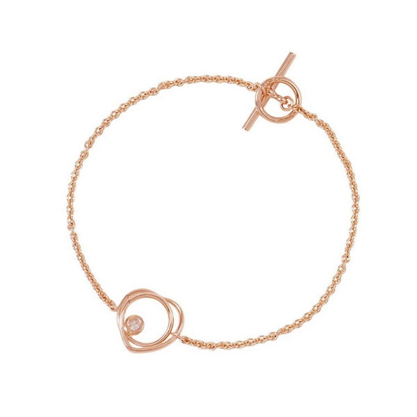 エルメス ブレスレット ヴェルティージュ・クール ブレスレット ダイヤモンド 1P 0.05ct K18PGピンクゴールド サイズST Vertige Coeur