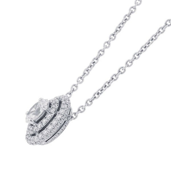 グラフ ネックレス ザ グラフ ツイン コンステレーション オーバルカット ダイヤモンド 中石0.53ct K18WGホワイトゴールド GIA鑑定書付き