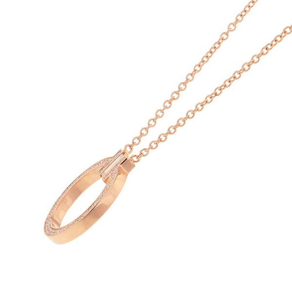 ティファニー ネックレス Tトゥー サークル ペンダント ダイヤモンド 中石0.06ct/計0.08ct K18PGピンクゴールド 63843091