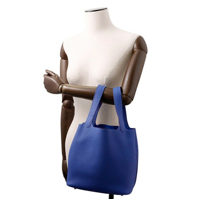 エルメス ハンドバッグ ピコタンロックMM ブルーロワイヤル/ゴールド金具 トリヨンモーリス Z刻印