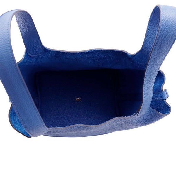 エルメス ハンドバッグ ピコタンロックMM ブルーロワイヤル/ゴールド金具 トリヨンモーリス Z刻印