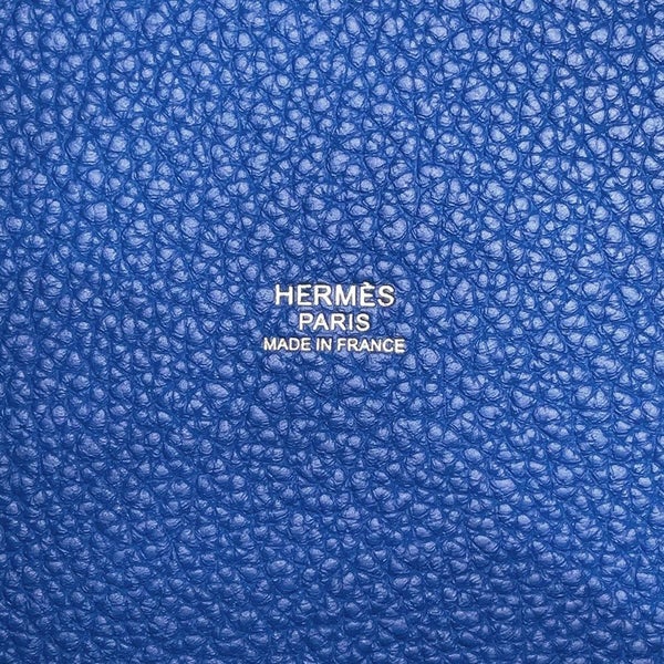 エルメス ハンドバッグ ピコタンロックMM ブルーロワイヤル/ゴールド金具 トリヨンモーリス Z刻印