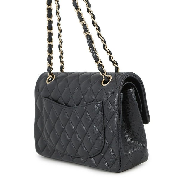 シャネル チェーンショルダーバッグ マトラッセ23 ココマーク ダブルチェーン キャビアスキン A01113 CHANEL