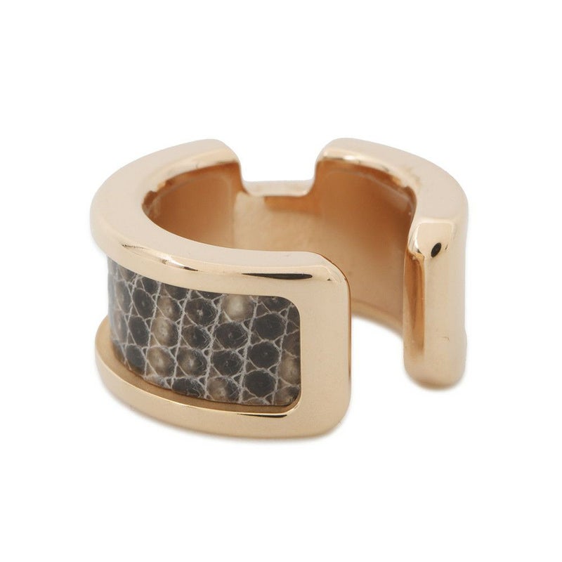 エルメス イヤーカフ オランプ Olympe スモール PM オンブレ/ゴールド金具 リザードナチュラ HERMES アクセサリー