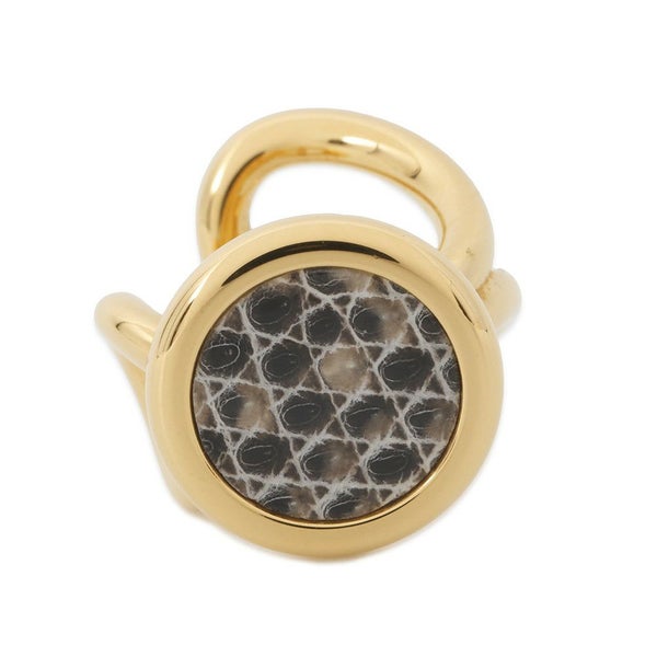 エルメス イヤーカフ エリタージュ エケストル PM オンブレ/ゴールド金具 リザードナチュラ HERMES