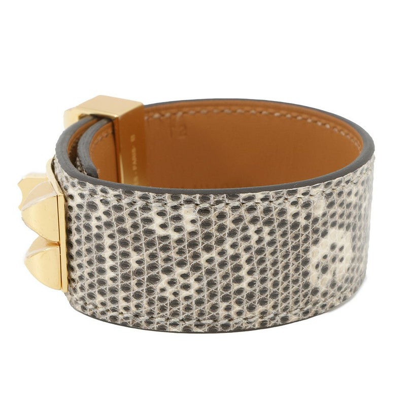 エルメス ブレスレット コリエ・ド・シアン 24 オンブレ/ゴールド金具 リザードナチュラ W刻印 サイズT2