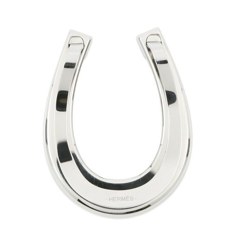 エルメス マネークリップ Luck シルバー HERMES 財布 メンズ ラック ホースシュー 馬蹄