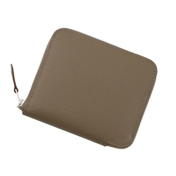 エルメス コインケース アザップコンパクト シルクイン エトゥープ/シルバー金具 エプソン K刻印