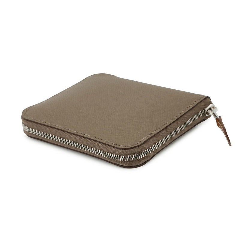 エルメス コインケース アザップコンパクト シルクイン エトゥープ/シルバー金具 エプソン K刻印