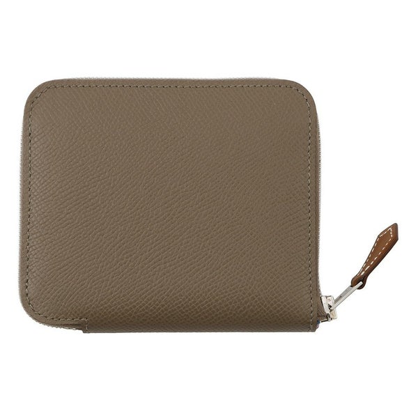 エルメス コインケース アザップコンパクト シルクイン エトゥープ/シルバー金具 エプソン K刻印