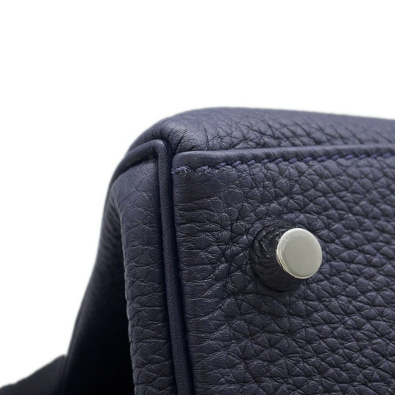 エルメス ハンドバッグ ケリー28 内縫い ブルーニュイ/シルバー金具 トゴ X刻印 2wayショルダー