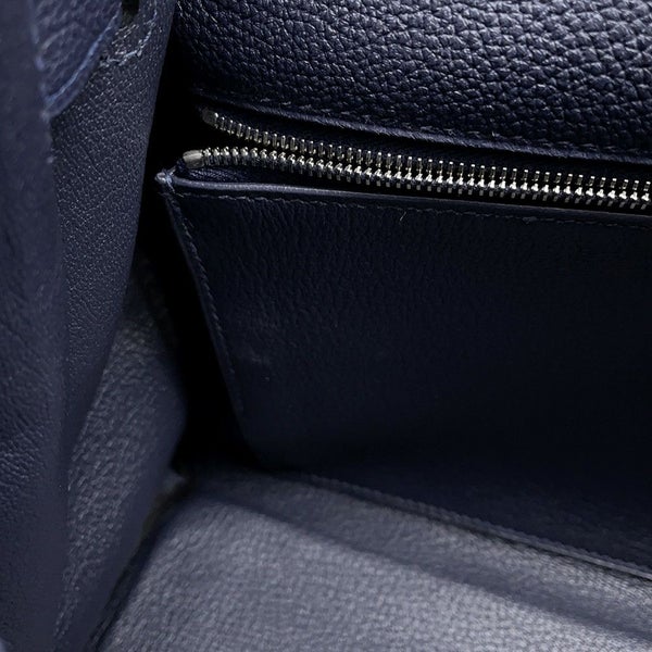 エルメス ハンドバッグ ケリー28 内縫い ブルーニュイ/シルバー金具 トゴ X刻印 2wayショルダー