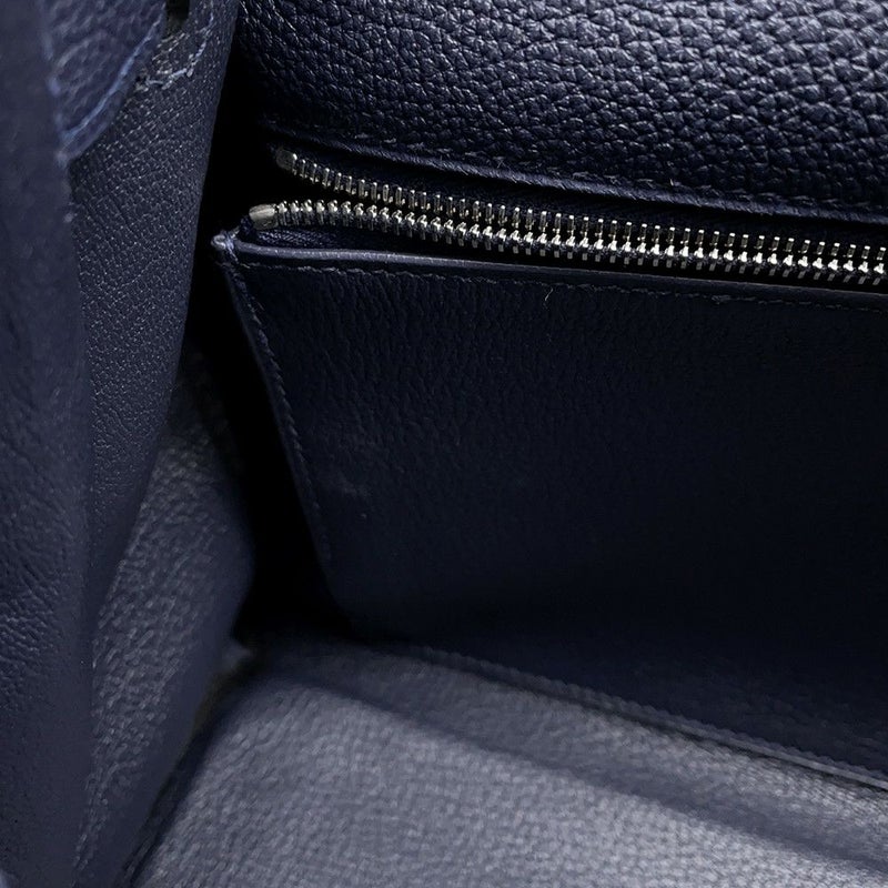 エルメス ハンドバッグ ケリー28 内縫い ブルーニュイ/シルバー金具 トゴ X刻印 2wayショルダー