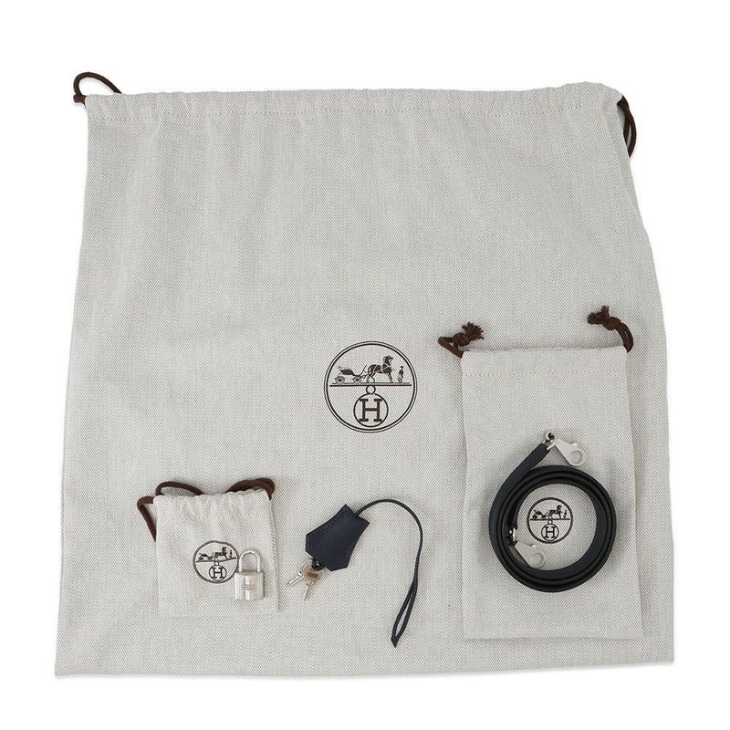 エルメス ハンドバッグ ケリー28 内縫い ブルーニュイ/シルバー金具 トゴ X刻印 2wayショルダー