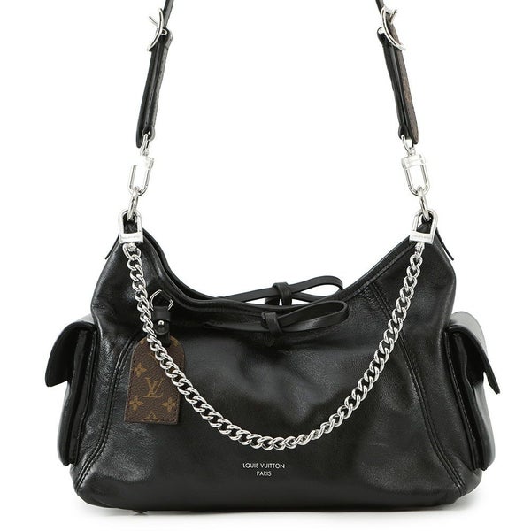 ルイヴィトン ショルダーバッグ ラムレザー キャリーオール・カーゴ バイブ PM M24861 LOUIS VUITTON ヴィトンブラック 黒