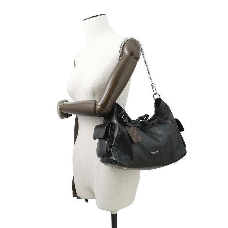 ルイヴィトン ショルダーバッグ ラムレザー キャリーオール・カーゴ バイブ PM M24861 LOUIS VUITTON ヴィトンブラック 黒