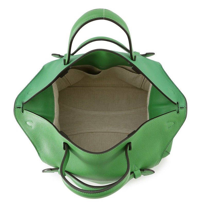 エルメス ハンドバッグ オクサー バンブー/シルバー金具 エバーグレイン □R刻印 HERMES 2wayショルダー