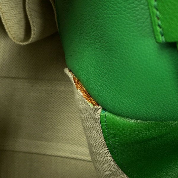 エルメス ハンドバッグ オクサー バンブー/シルバー金具 エバーグレイン □R刻印 HERMES 2wayショルダー