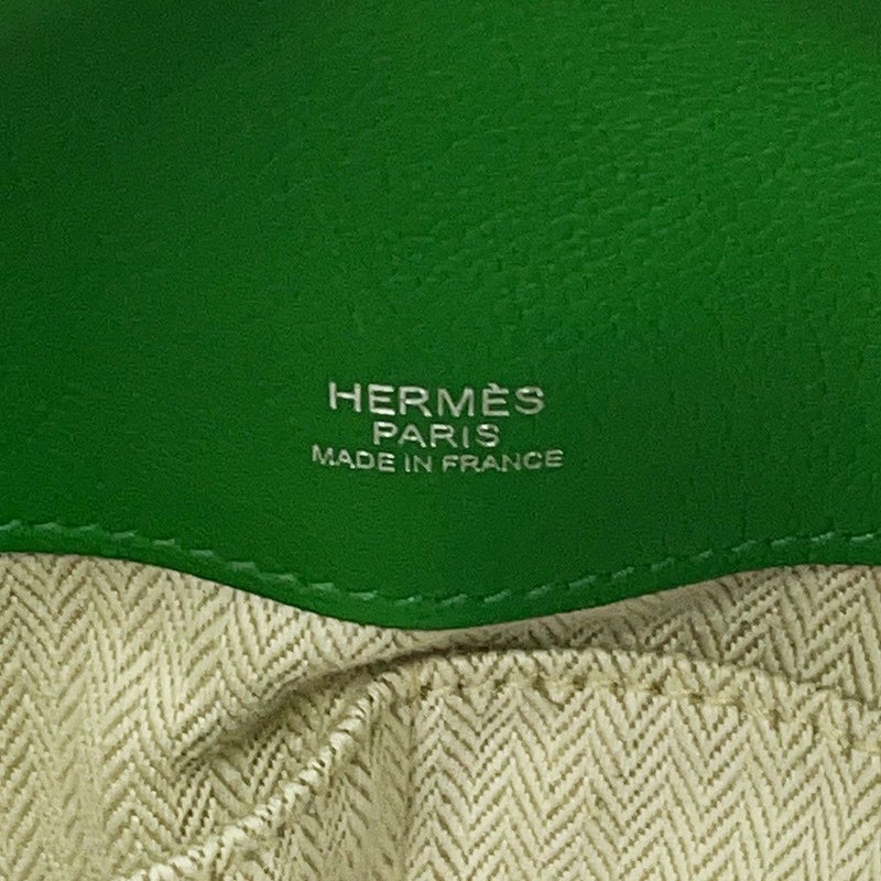 エルメス ハンドバッグ オクサー バンブー/シルバー金具 エバーグレイン □R刻印 HERMES 2wayショルダー