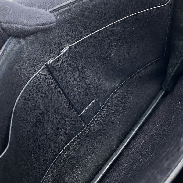 エルメス ハンドバッグ ブラック/ゴールド金具 オーストリッチ 〇D刻印 HERMES バッグ 黒