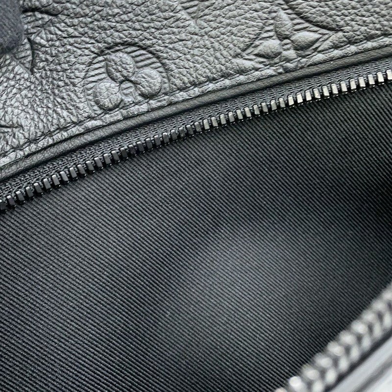 ルイヴィトン ボディバッグ モノグラム・シャドウ ディスカバリー・バムバッグPM M46036 ウエストバッグ 黒 ブラック