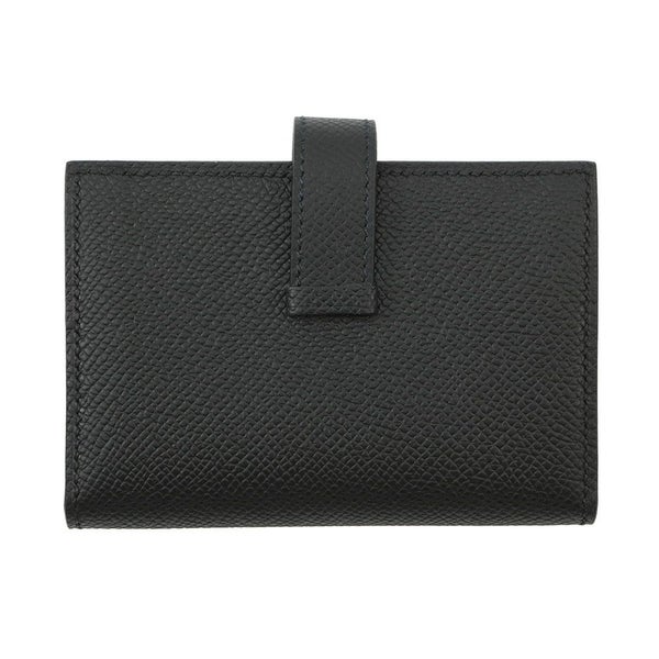 エルメス カードケース ベアン ミニ 小銭入れ付き ブラック/ゴールド金具 エプソン K刻印 HERMES 名刺入れ コインケース 黒