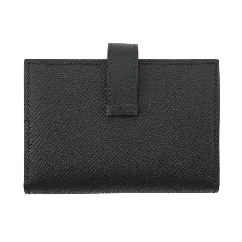 エルメス カードケース ベアン ミニ 小銭入れ付き ブラック/ゴールド金具 エプソン K刻印 HERMES 名刺入れ コインケース 黒
