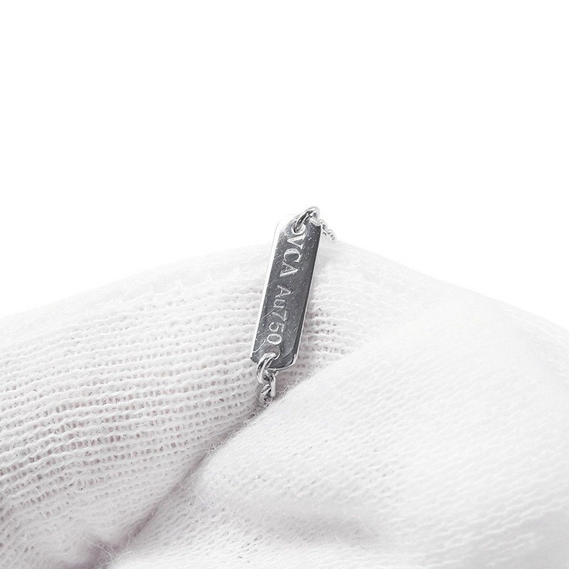 ヴァンクリーフ&アーペル ネックレス ヴィンテージ アルハンブラ ペンダント カルセドニー K18WGホワイトゴールド VCARD34900