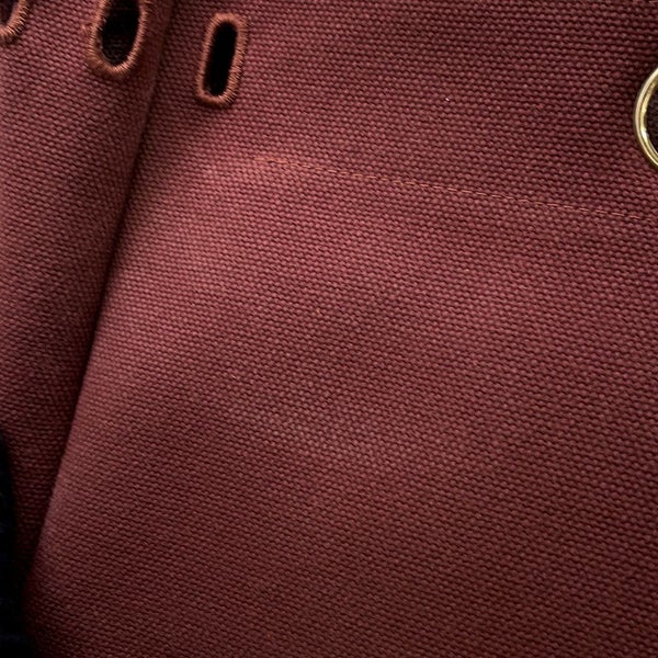 エルメス エールバッグジップPM ブラウン/ベージュ/ゴールド金具 トワルアッシュ/レザー □F刻印 2way