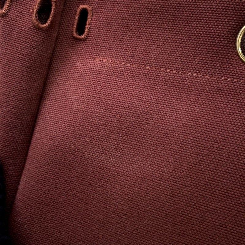 エルメス エールバッグジップPM ブラウン/ベージュ/ゴールド金具 トワルアッシュ/レザー □F刻印 2way