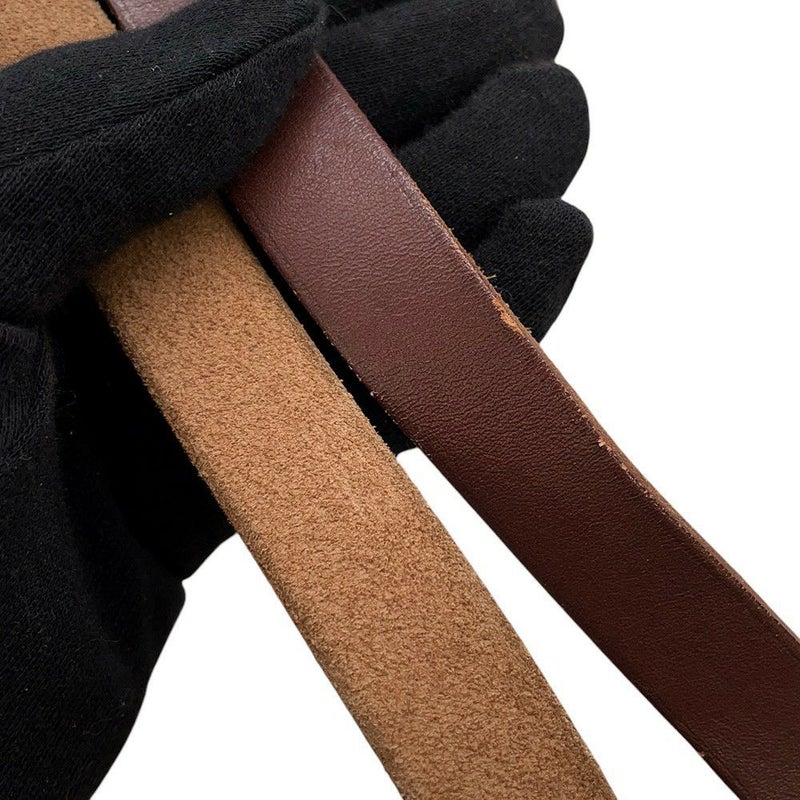 エルメス エールバッグジップPM ブラウン/ベージュ/ゴールド金具 トワルアッシュ/レザー □F刻印 2way