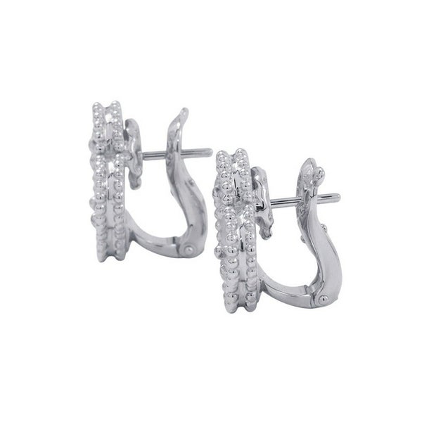 ヴァンクリーフ&アーペル ピアス ヴィンテージ アルハンブラ イヤリング マザーオブパール K18WGホワイトゴールド VCARF48600