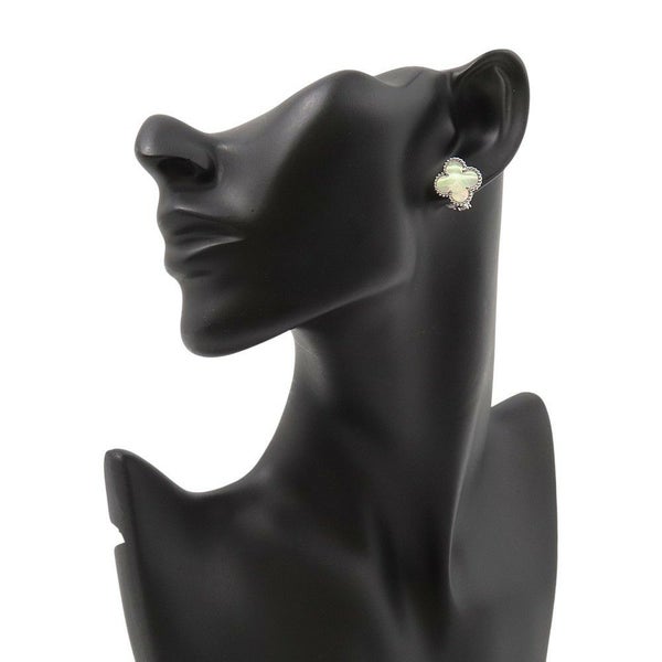 ヴァンクリーフ&アーペル ピアス ヴィンテージ アルハンブラ イヤリング マザーオブパール K18WGホワイトゴールド VCARF48600