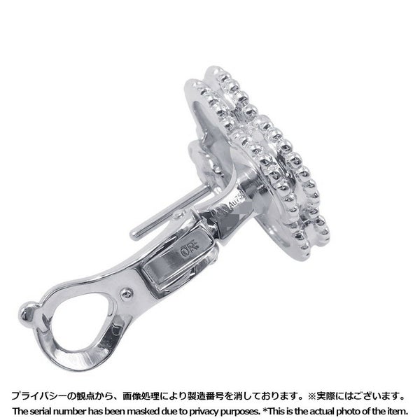 ヴァンクリーフ&アーペル ピアス ヴィンテージ アルハンブラ イヤリング マザーオブパール K18WGホワイトゴールド VCARF48600