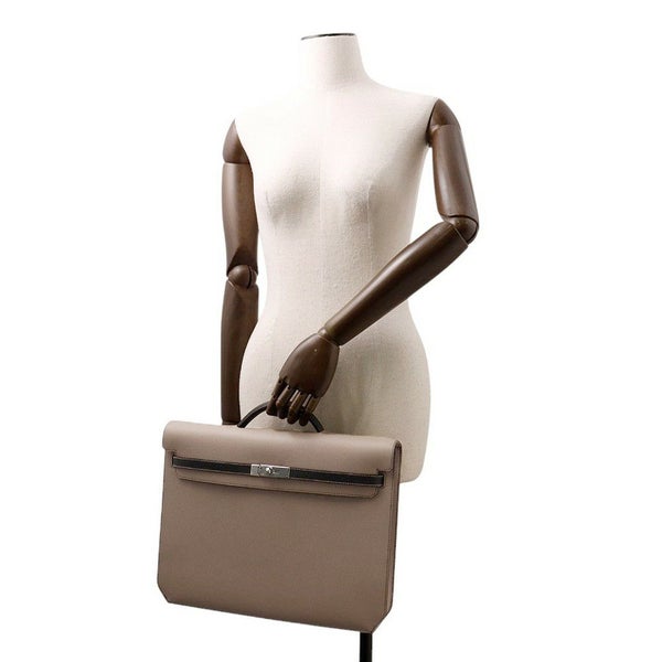 エルメス ビジネスバッグ ケリー デペッシュ36 グリアスファルト/ブラック/シルバー金具 エプソン W刻印 メンズ SPO