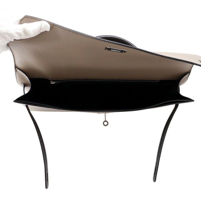 エルメス ビジネスバッグ ケリー デペッシュ36 グリアスファルト/ブラック/シルバー金具 エプソン W刻印 メンズ SPO