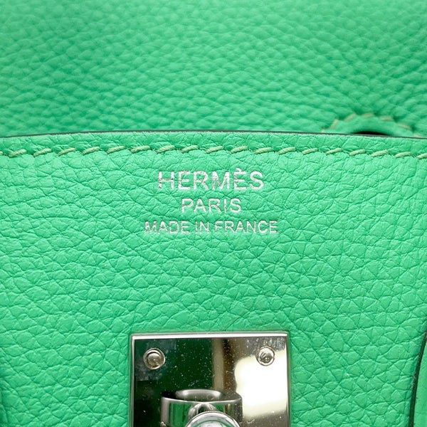 エルメス バーキン25 ヴェールコミック/シルバー金具 トゴ W刻印HERMES Birkin ハンドバッグ