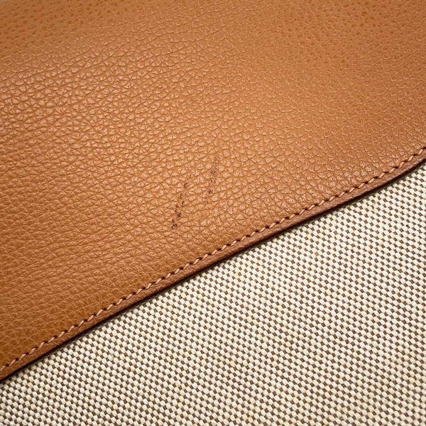 エルメス ショルダーバッグ サック・コロラドMM ブラウン/シルバー金具 トワルアッシュ/ヴァッシュリエジェ □I刻印 HERMES