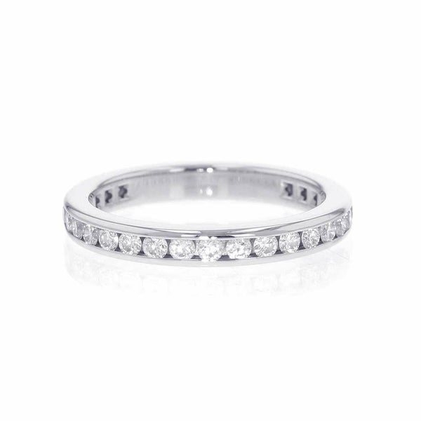 ティファニー リング チャネルセッティング フルエタニティ ダイヤモンド Pt950プラチナ リングサイズ約8号 Tiffany&Co.