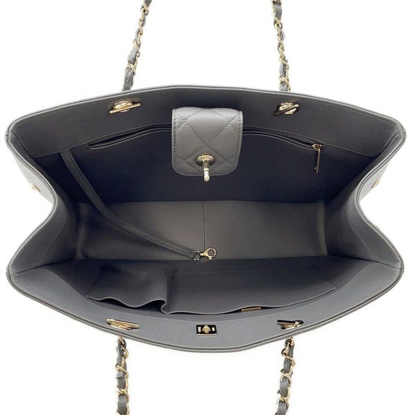 シャネル チェーントートバッグ マトラッセ ココマーク ラージ ショッピングバッグ キャビアスキン A91046 CHANEL