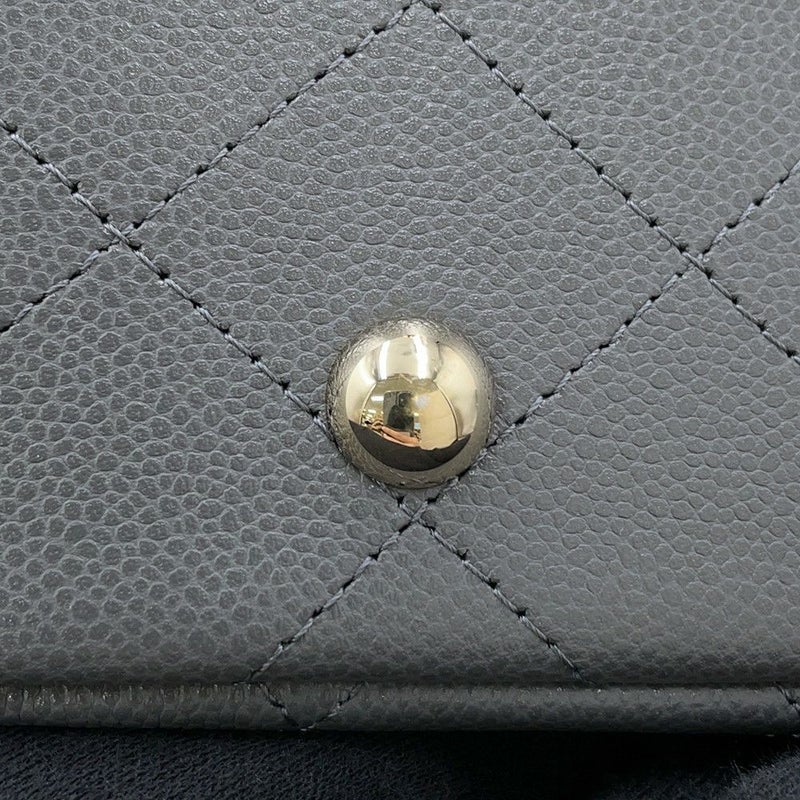 シャネル チェーントートバッグ マトラッセ ココマーク ラージ ショッピングバッグ キャビアスキン A91046 CHANEL