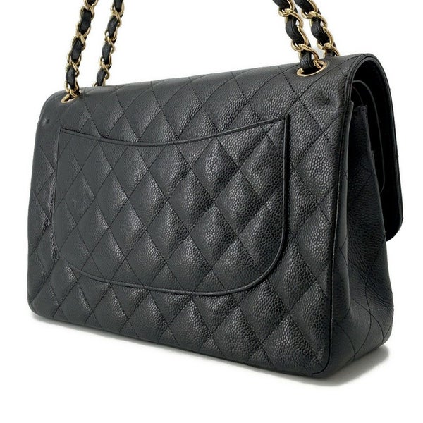 シャネル チェーンショルダーバッグ ココマーク マトラッセ30 キャビアスキン A58600 CHANEL 黒