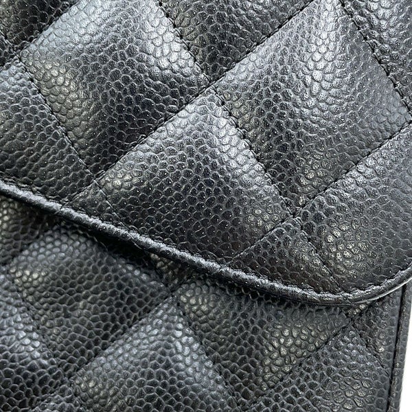 シャネル チェーンショルダーバッグ ココマーク マトラッセ30 キャビアスキン A58600 CHANEL 黒