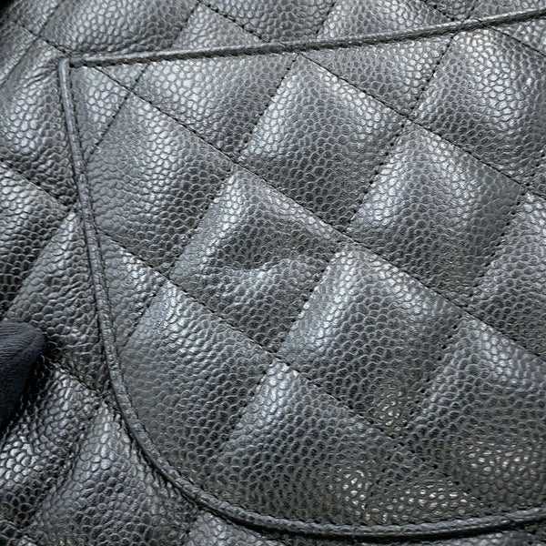 シャネル チェーンショルダーバッグ ココマーク マトラッセ30 キャビアスキン A58600 CHANEL 黒